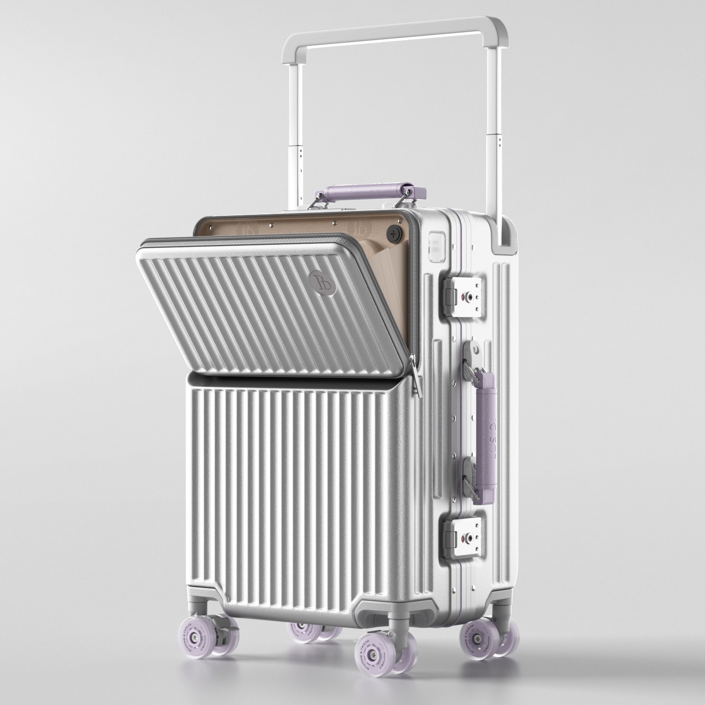 Aluminum Frame Carry On Luggage - Valise à ouverture frontale avec poignée