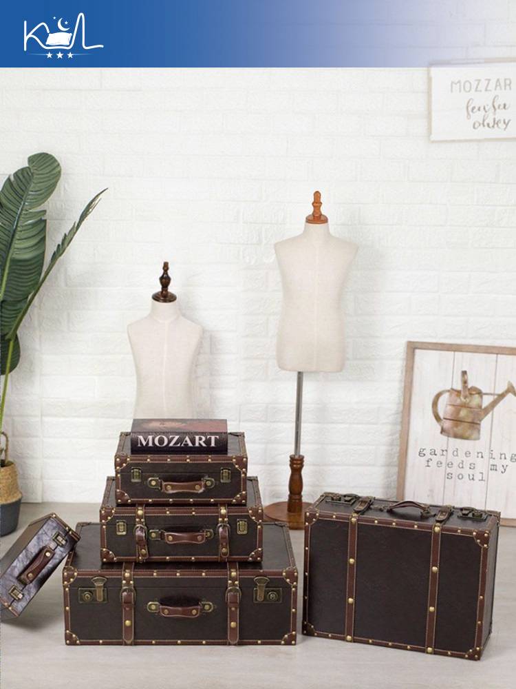 Valise décorative vintage marr - Retro Vintage Trunk Suitcase avis et prix